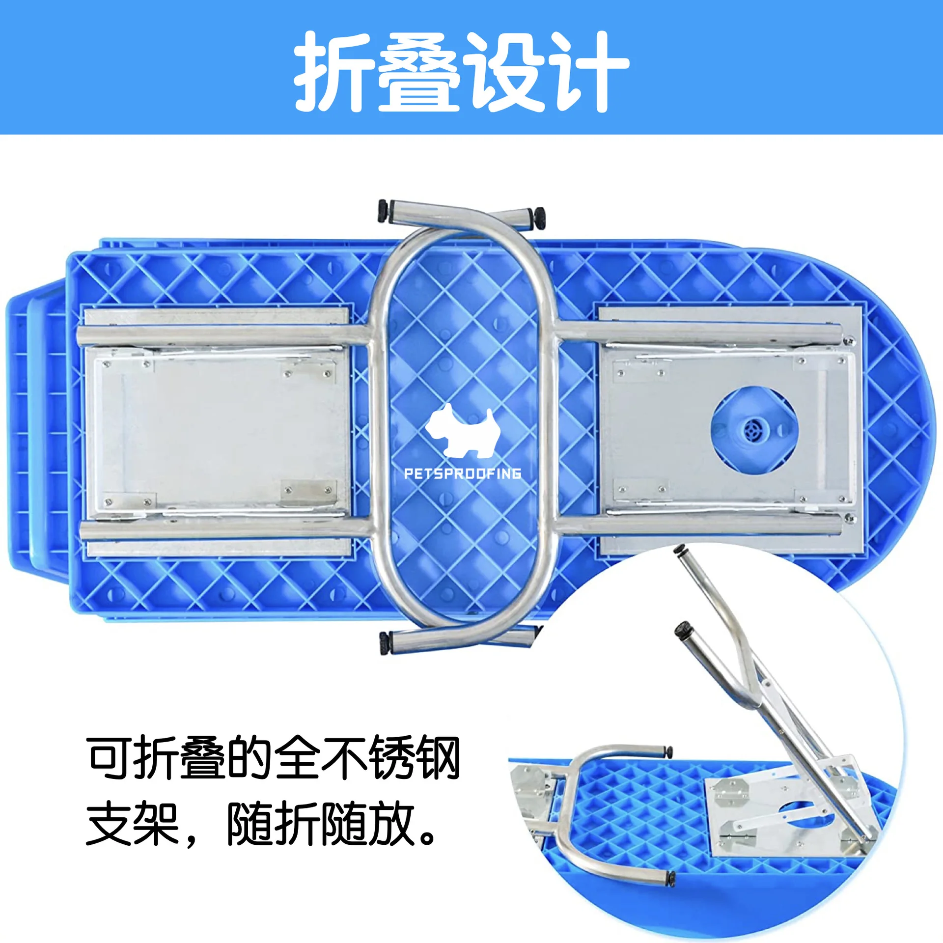 Bañera portátil plegable para perros y gatos – estación de lavado - imagen 2