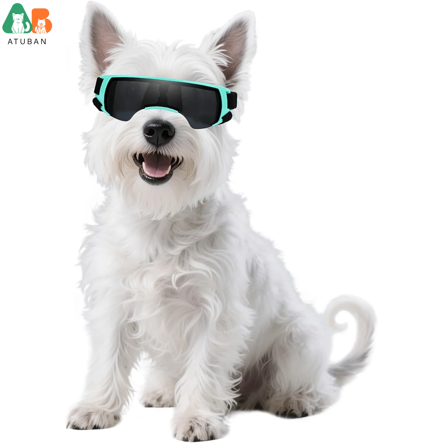 ATUBAN Gafas para perros de razas pequeñas, Gafas de protección UV para perros pequeños, Gafas de sol para cachorros Protección de conducción a prueba de viento y polvo
