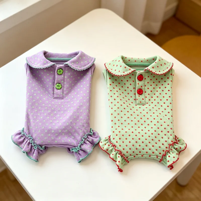Monos con lunares para perros y gatos - Ropa suave de invierno - imagen 5