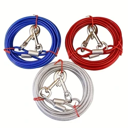 Correa de acero con cadena para perros – Extensible 3 metros
