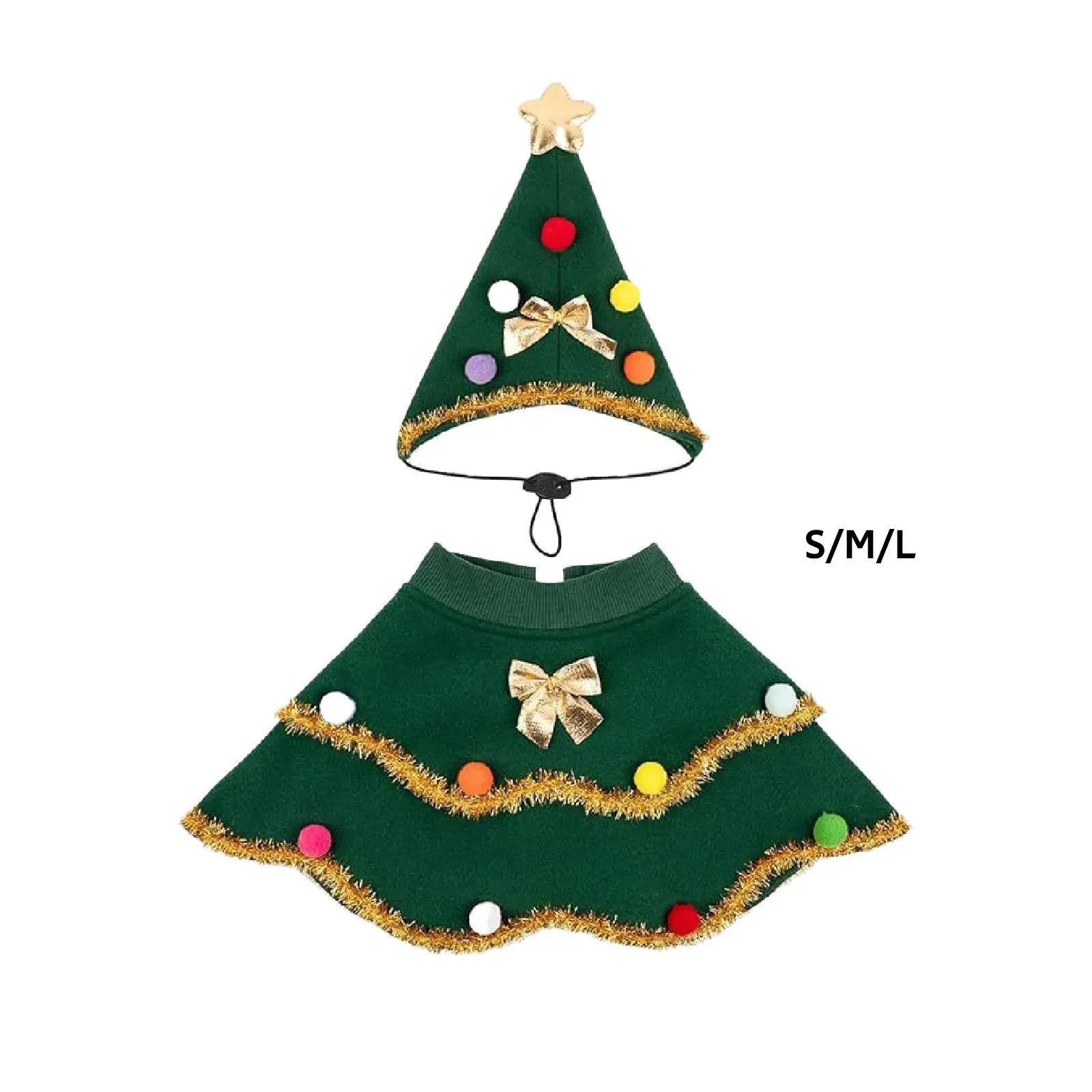 Disfraz navideño para perro, sombrero con capa, accesorios de Cosplay para cachorro, traje para gato, ropa para mascotas para viaje en el parque, niño y niña, Año Nuevo - imagen 3