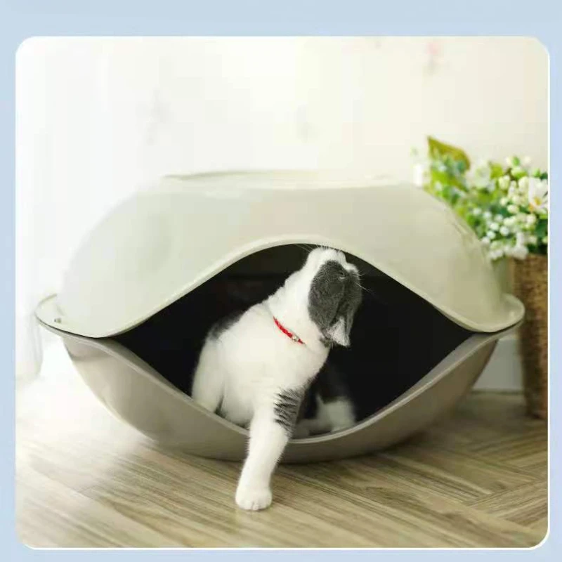 Casa de plástico para perros, nido para mascotas de cuatro estaciones, extraíble y lavable, casa para gatos de doble uso, nido para gatos de verano, nido para mascotas de cáscara de huevo - imagen 5