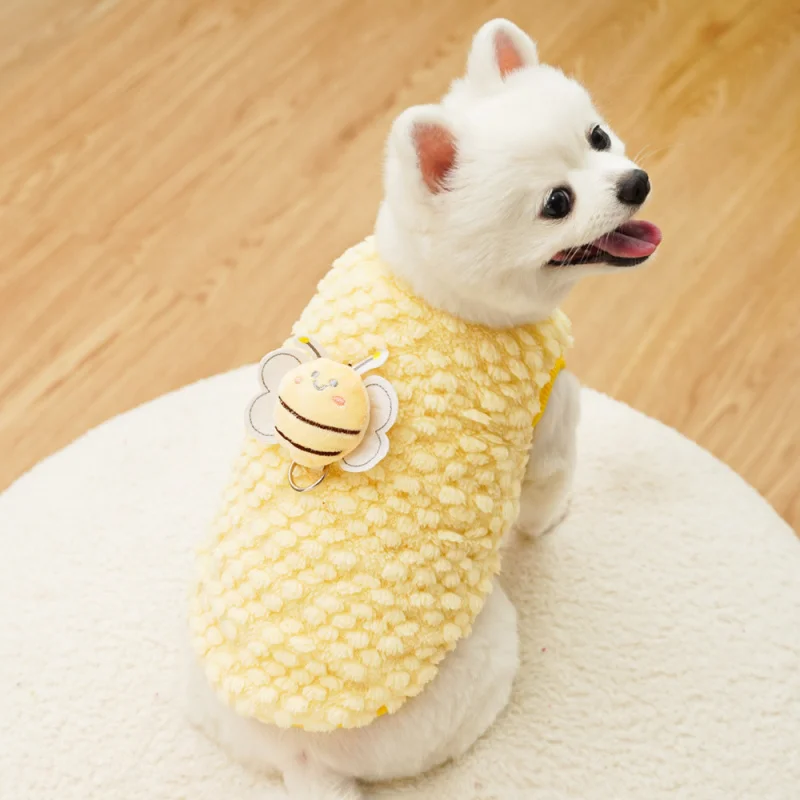 Nuevo Popular cachorro gato perro mascota ropa de otoño e invierno suministros abeja Teddy/pomeranian British Shorthair Universal - imagen 5
