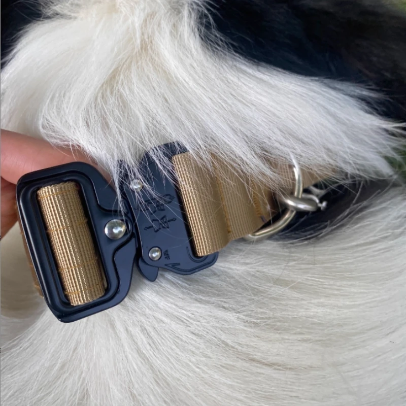 Collar de perro tejido de alta densidad con mango de control, collar de liberación rápida resistente y juego de correa reflectante para perros medianos/grandes - imagen 4