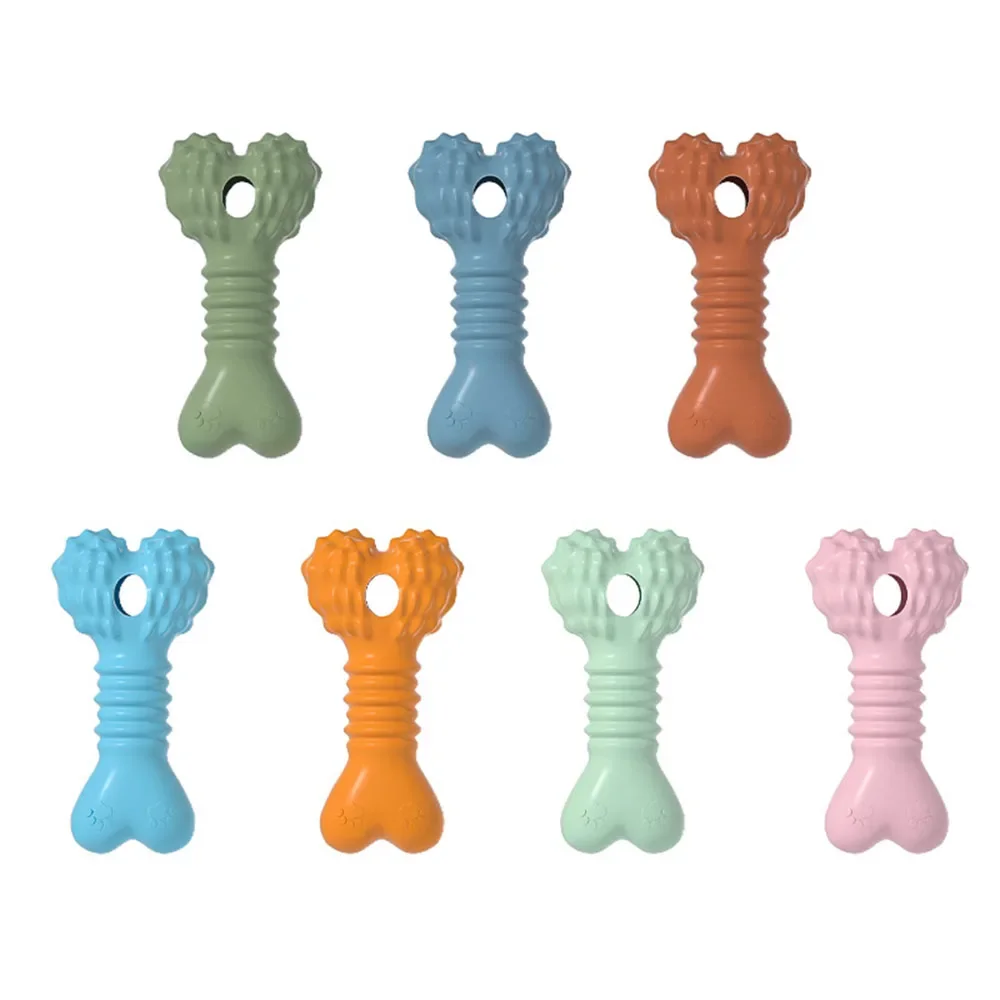 Juguete rompecabezas de hueso de perro: juguete para masticar dispensador de golosinas para perros, juguete duradero para limpiar los dientes para aliviar el aburrimiento,