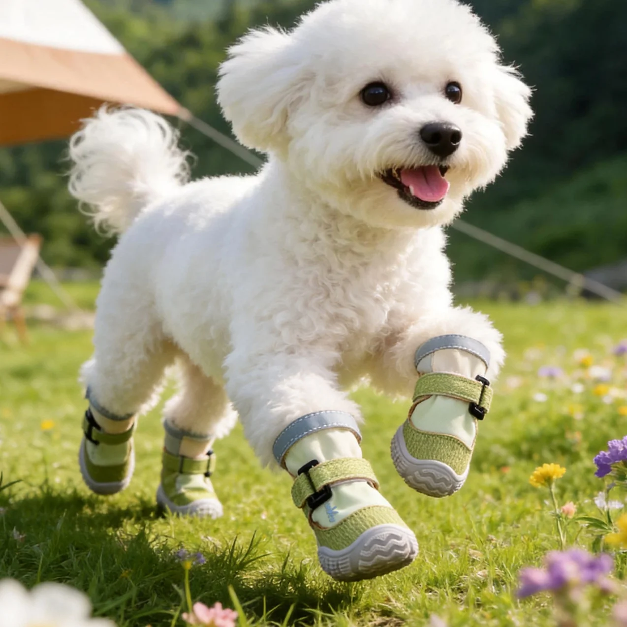 Botas para perros transpirables y antideslizantes con tiras ajustables - imagen 4