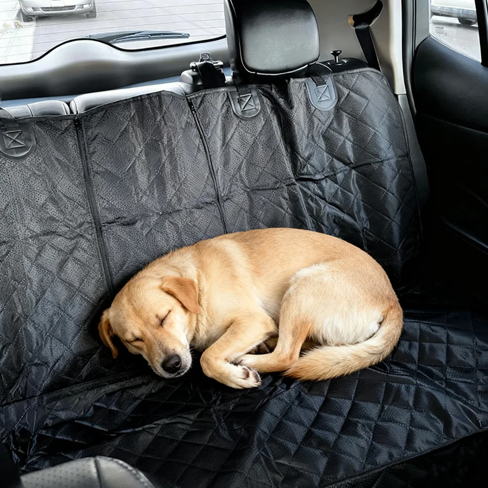 Fundas para asientos de coche para perros, hamaca para asiento trasero, impermeable, duradera, a prueba de arañazos, accesorios para coches, camiones - imagen 5