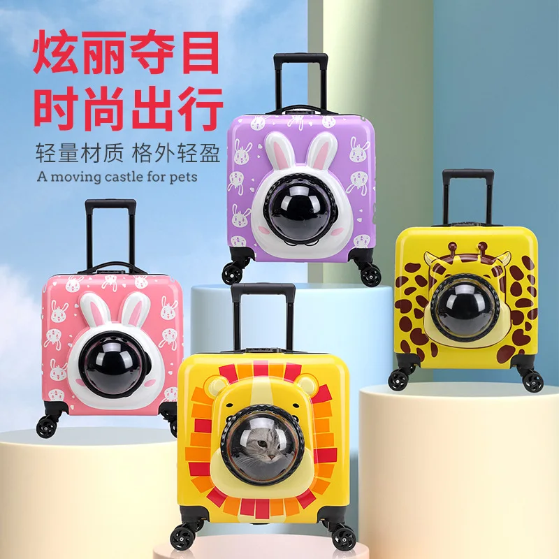 Transportín para gatos transpirable y portátil con diseño divertido - imagen 3