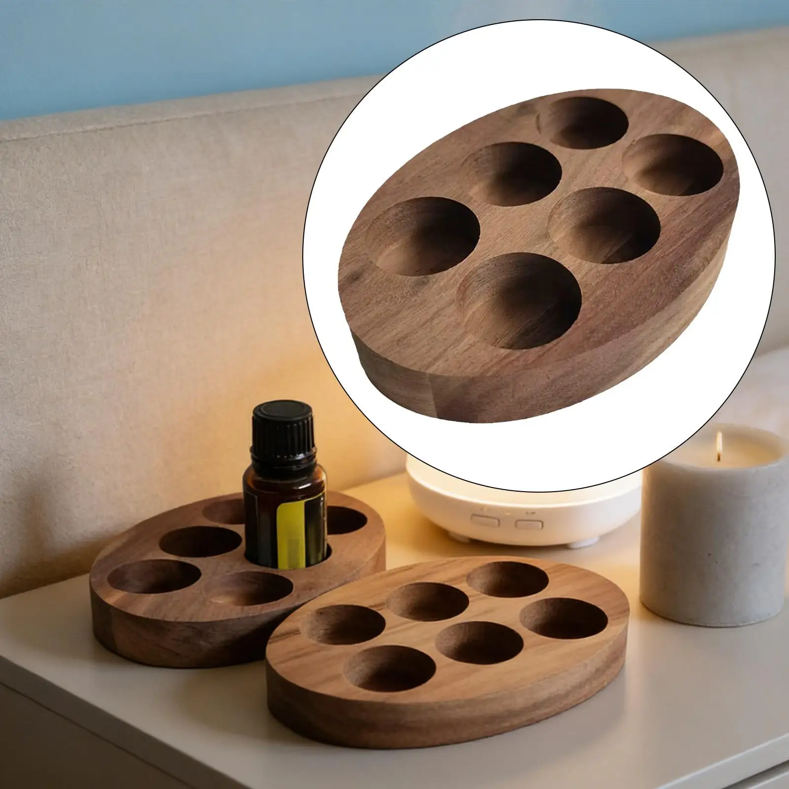 Soporte madera aceites esenciales – Bandeja para gatos y perros - imagen 4