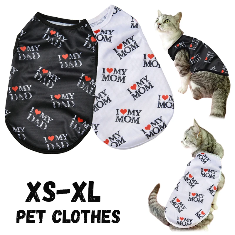 Chaleco para perros y gatos, ropa fresca de verano para perros pequeños y medianos, camiseta transpirable de secado rápido para gatos, camisa fina para cachorros, disfraz de gatito