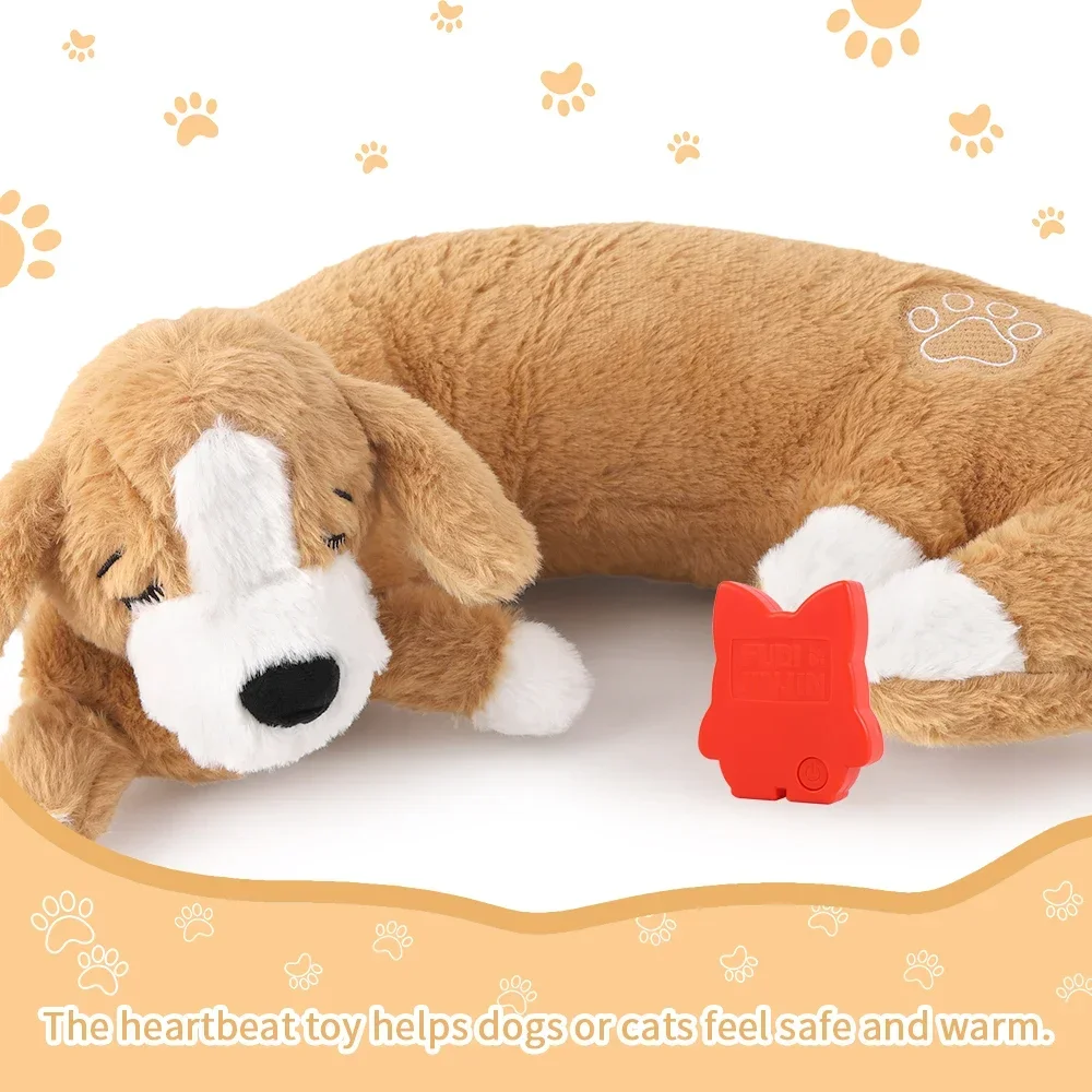 Juguete de latido del corazón para perros, almohada curva cómoda, juguete de latido del corazón para entrenamiento del comportamiento, juguete de peluche de latido del corazón para perros y gatos - imagen 5