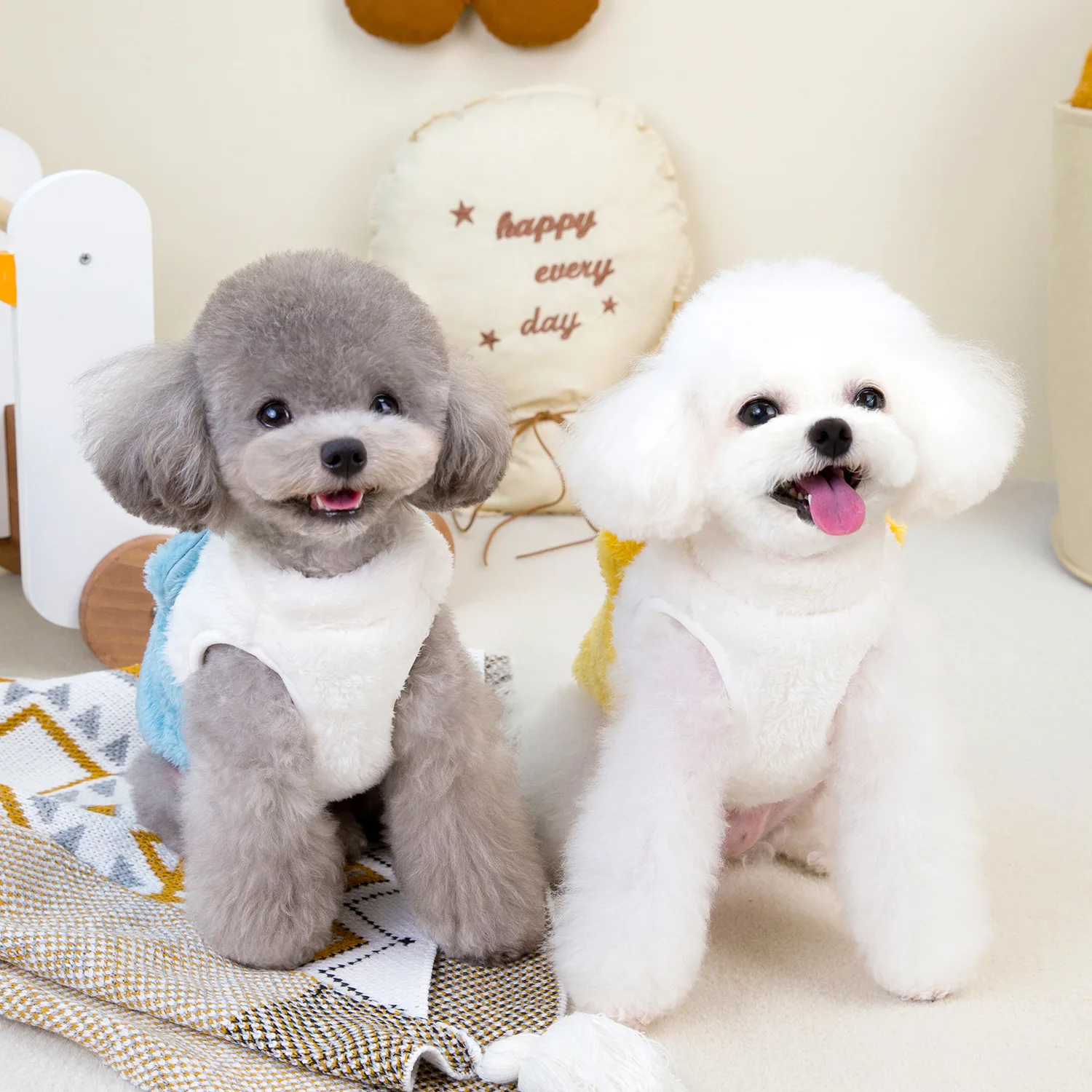 Abrigo de oso de peluche para mascotas, chaqueta de lana para perros, gatos y perros pequeños, ropa de otoño e invierno - imagen 5