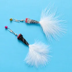 Varita teaser para gatos con insectos y plumas – Juguete interactivo