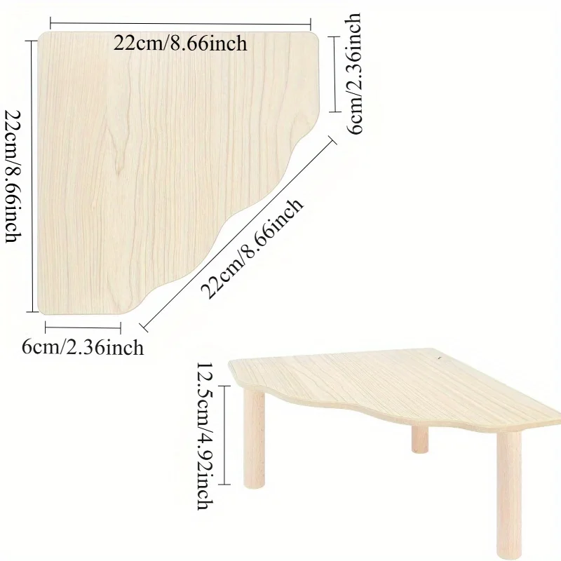 Plataforma de madera, jaula para animales pequeños, suministros de paisajismo, accesorios para hámster, juguete de escalada para ratas, juguetes para hámster, suministros para mascotas pequeñas - imagen 2