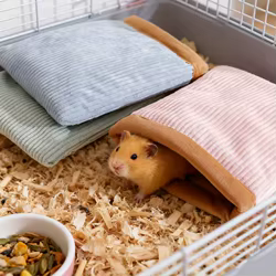 1 unidad de saco de dormir grueso con forro polar para invierno y otoño, escondite para mascotas, animales pequeños, hámster, conejillo de indias, planeador de azúcar