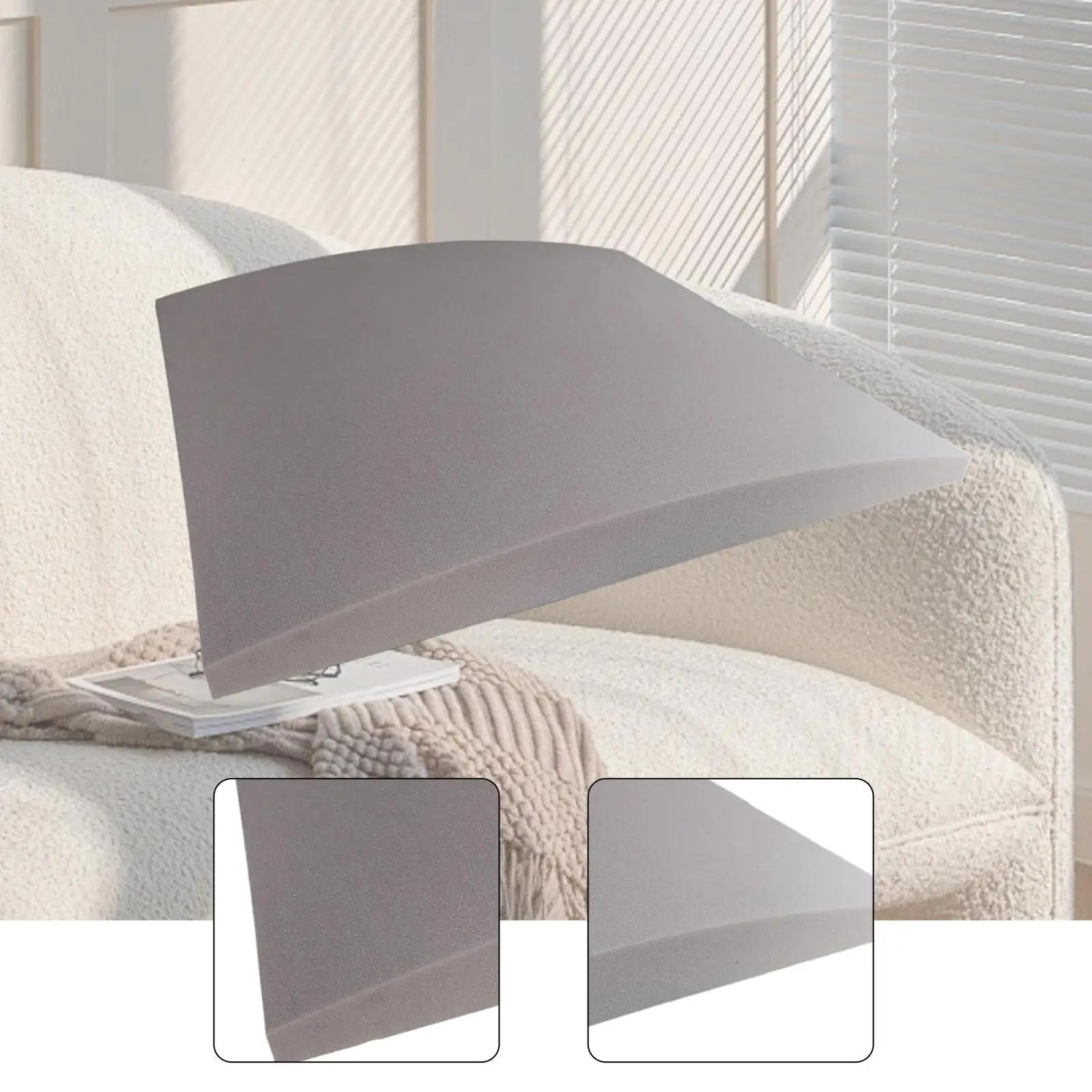 Soporte de cojín de sofá para asiento caído, esponja curva debajo de los cojines, tablero de soporte de cojín de sofá, almohadilla de reparación de hundimiento para sofá de dos plazas - imagen 3