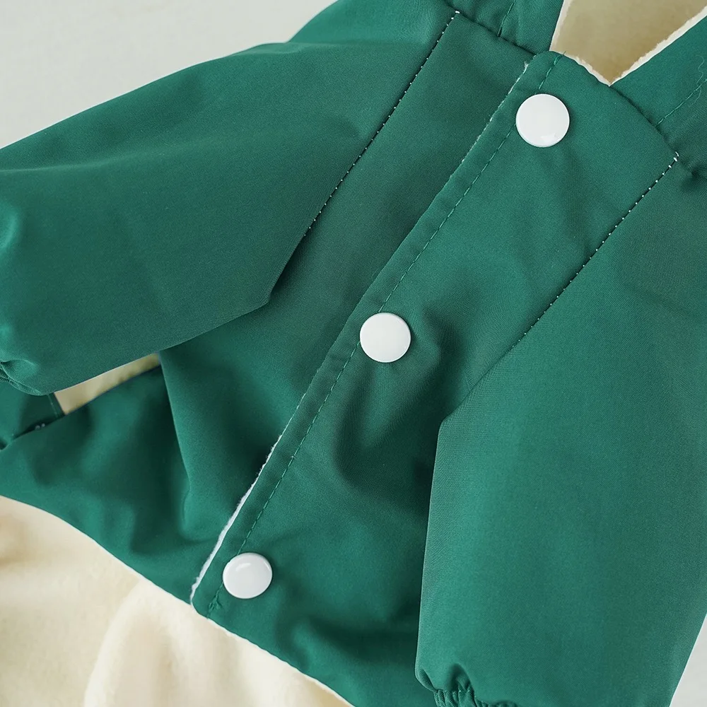 Ropa gruesa de algodón de cuatro patas para mascotas, chaqueta elástica de intercambio de Bulldog Francés para perros grandes, monos impermeables para cachorros de esquí - imagen 5