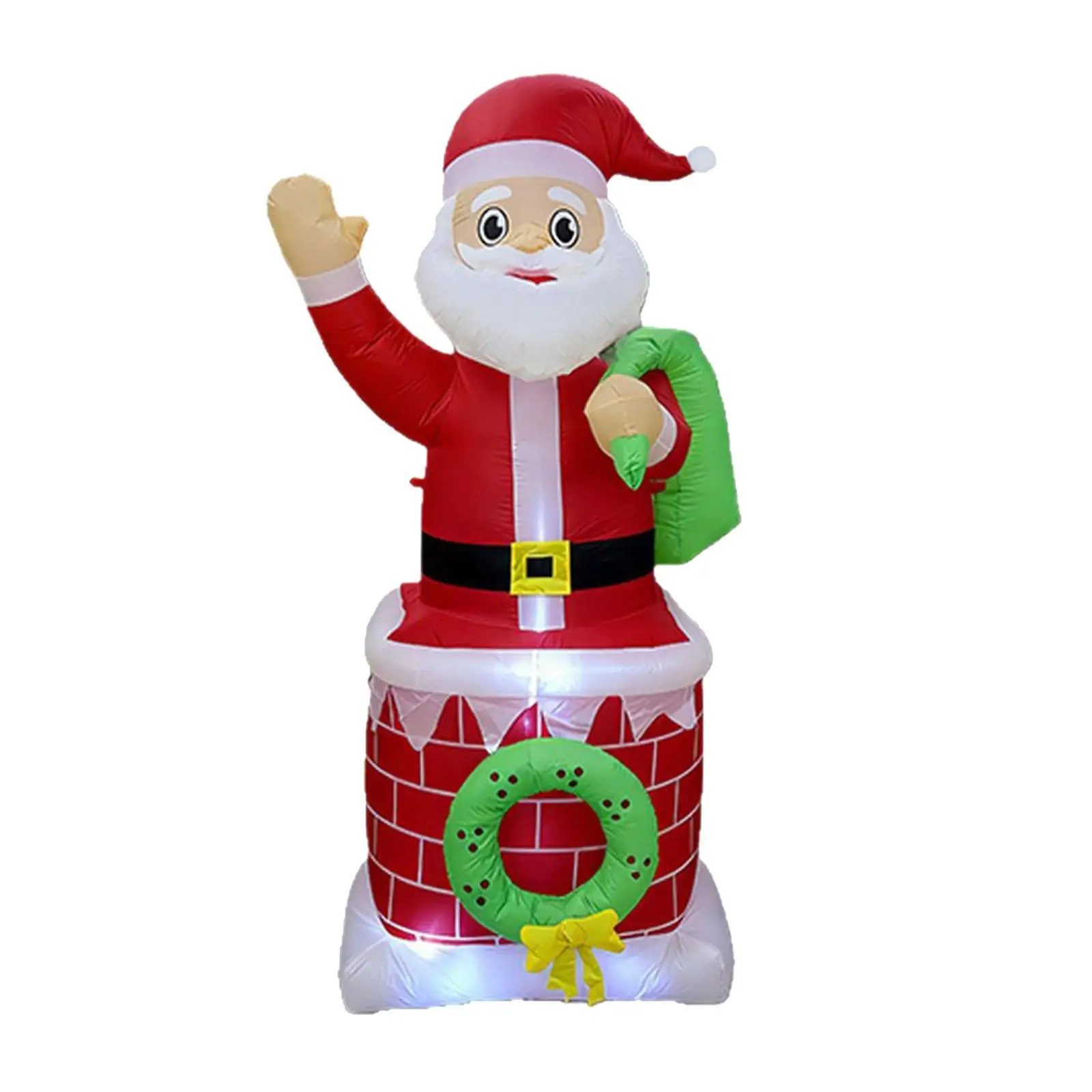 Lighted Santa Claus Christmas Inflatable Ornament with Windproof Rope 180cm Lighted Santa Claus Christmas Inflatable Ornament with Windproof Rope 180cm