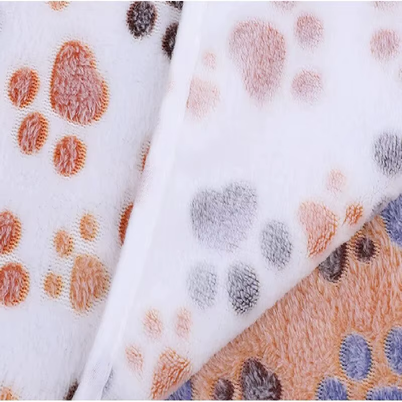 Manta para gatos y perros – Gruesa y cálida con estampado de huellas