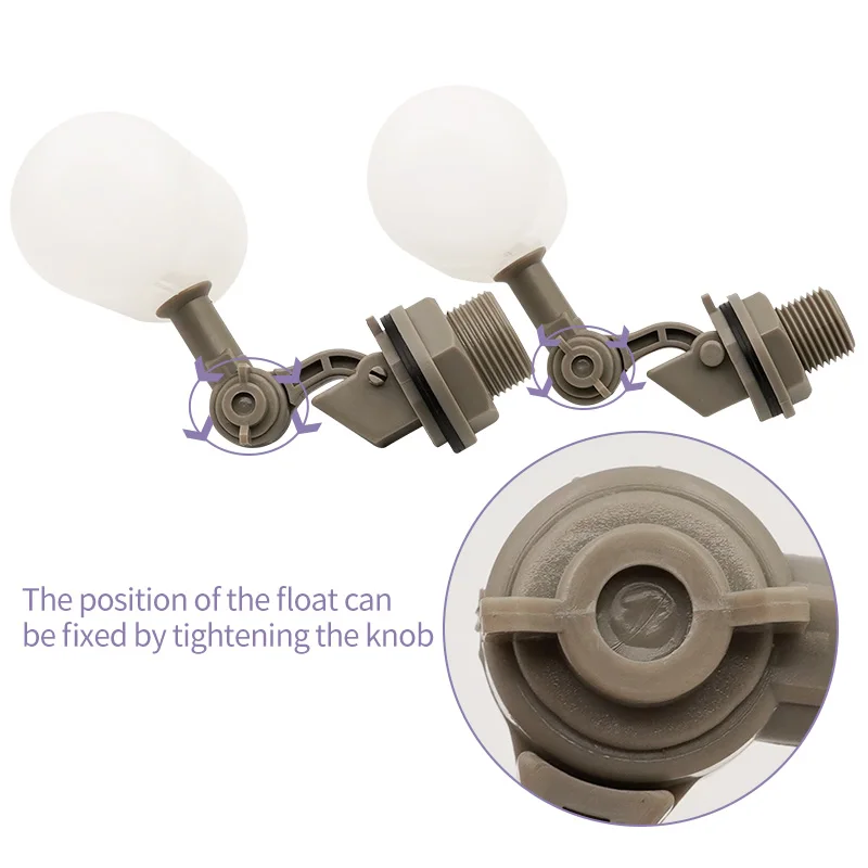 1 Uds nueva válvula de bola flotante de agua de plástico apagado 1/2 pulgadas 3/4 pulgadas llenado de alimentación automática pecera acuario válvula humidificadora de agua - imagen 4