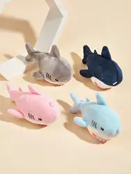 Juguete masticable de peluche tiburón para perros pequeños y cachorros