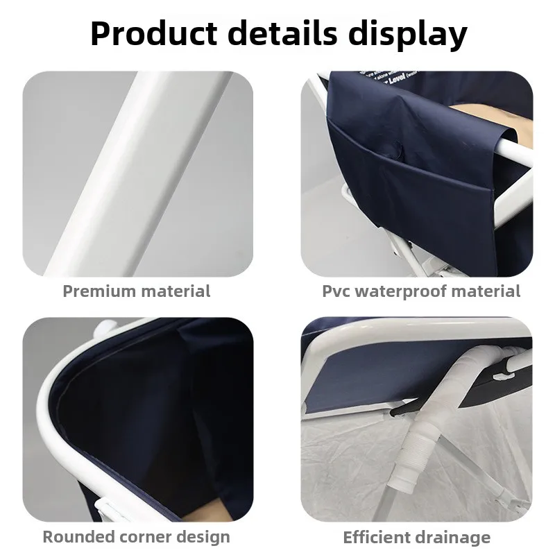 Lavabo de baño para mascotas, baño plegable para perros y gatos, estante de baño ajustable para interiores y exteriores, productos para mascotas, suministros de limpieza, accesorios - imagen 3