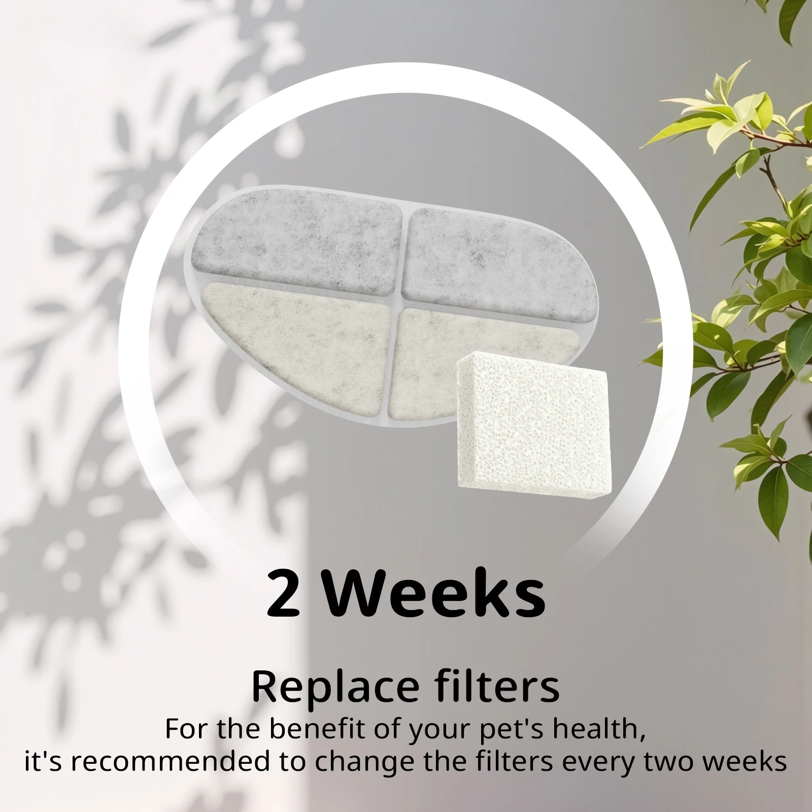 Cartucho de filtro de repuesto para fuente de agua para mascotas de 7L, filtros para fuente de gato, 6/12 paquetes