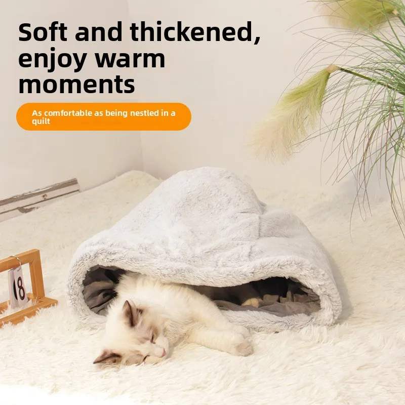 Cama nido térmica para gatos – Cueva acolchada suave y cálida - imagen 3