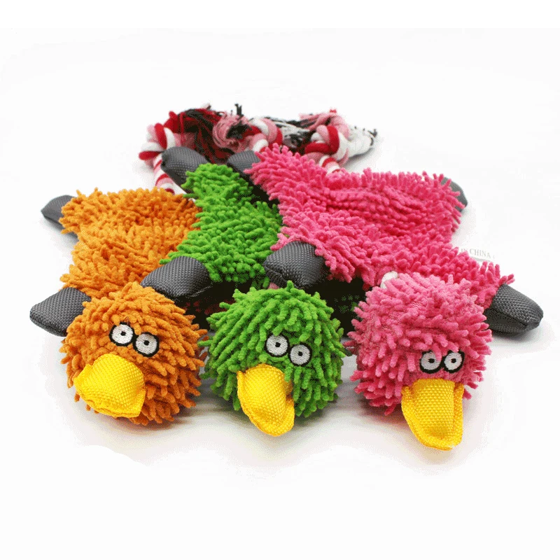 Divertidos y creativos juguetes de peluche de pato para perros con cuerda, entrenamiento duradero, chirrido para masticar, juguete para perros pequeños y medianos, accesorios para sonido de mascotas, regalo - imagen 2