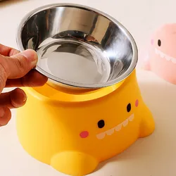 Comedero elevado de acero inoxidable para perros y gatos