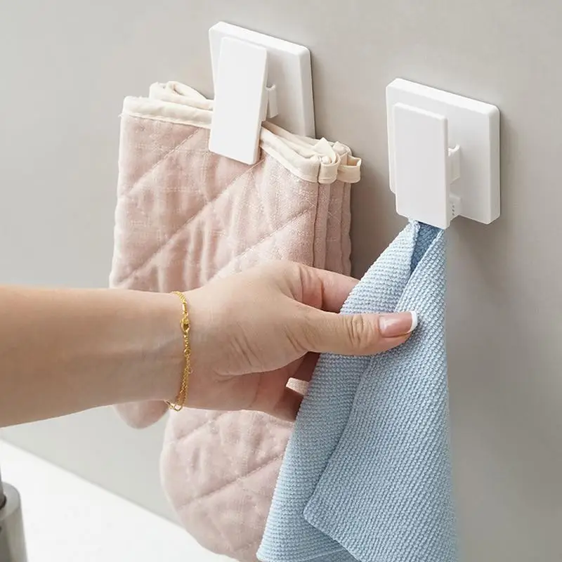 Clips adhesivos para colgar pasta de dientes, sujetadores multifunción, soporte para póster, limpiador Facial - imagen 5