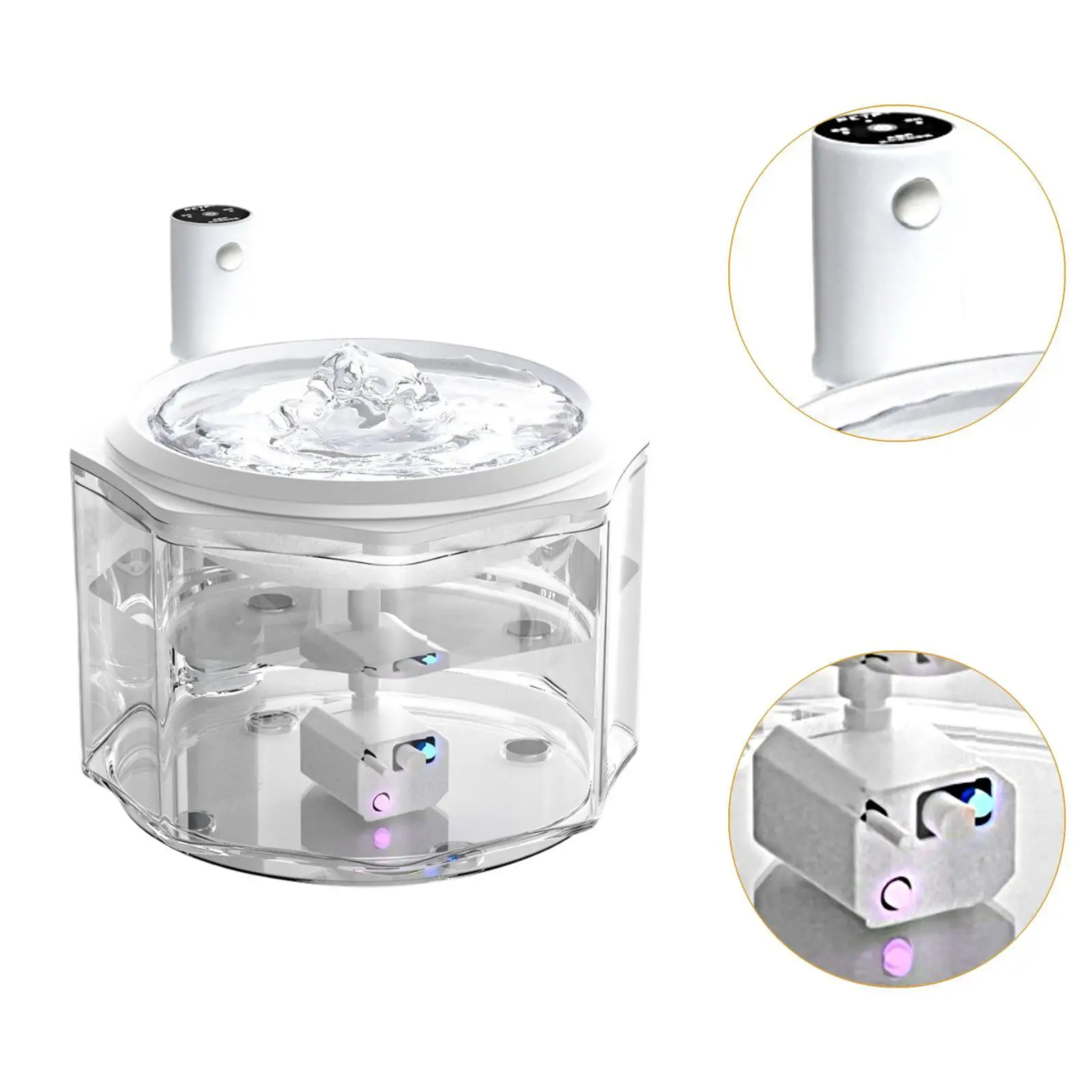 Cat Water Fountain Silent Pet Water Fountain for Multiple Pets Kitten Dogs