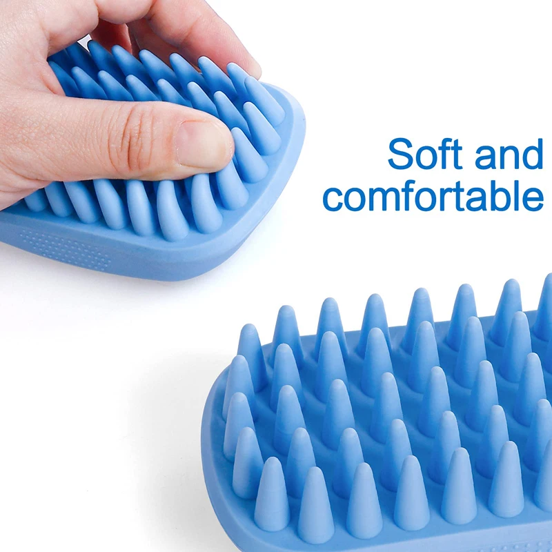 Benepaw Soft Dog Bath Brush Rubber Pet Shower Scrubber For Short Long Haired Dogs Cats Massage Comb Removes Loose Fur Grooming - imagen 4