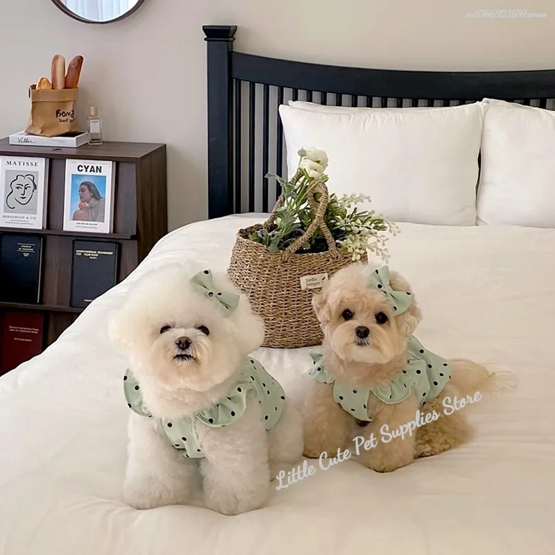 Vestido de tirantes para perros de verano, falda de lujo para cachorros, Chihuahua Bichon, ropa para cachorros pequeños, ropa para gatos, ropa para perros y niñas - imagen 5