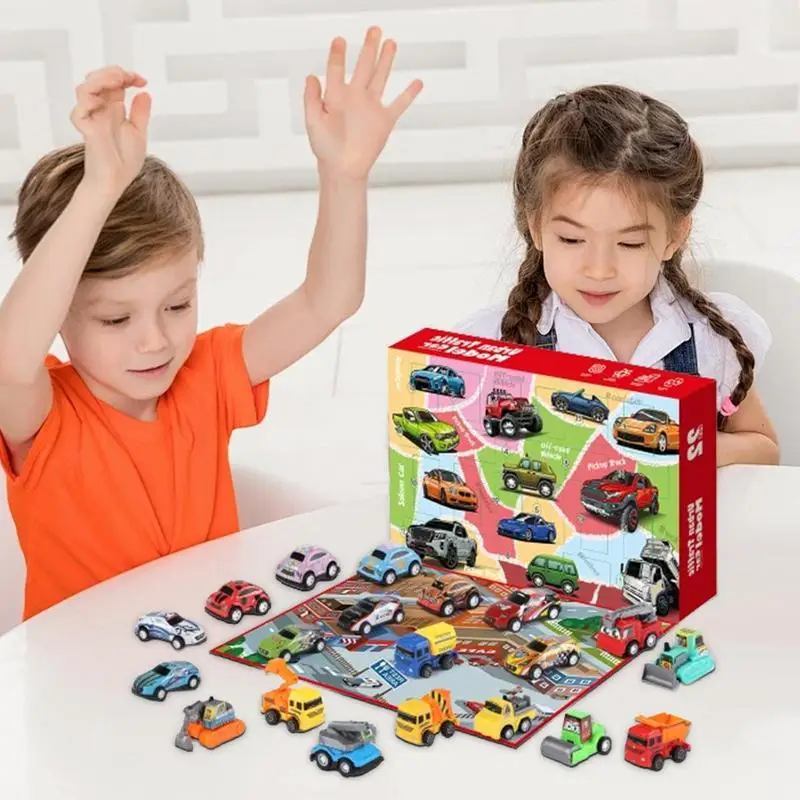 Calendario de cuenta regresiva, juego de coches extraíble, calendario de cuenta regresiva 22X, vehículos de construcción para niños en edad preescolar, vehículos de juguete para niños - imagen 2