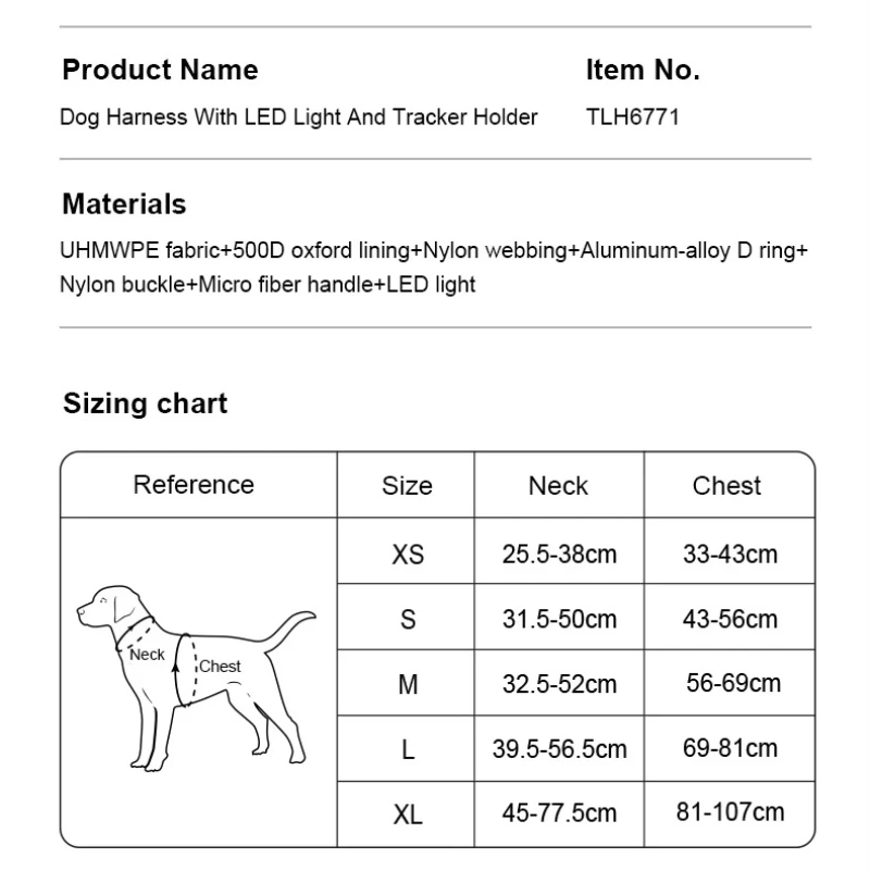Arnés para perros con luz LED, chaleco reflectante para gatos, cómoda correa de nailon para mascotas, arnés duradero para caminar de seguridad nocturna, gran oferta - imagen 2
