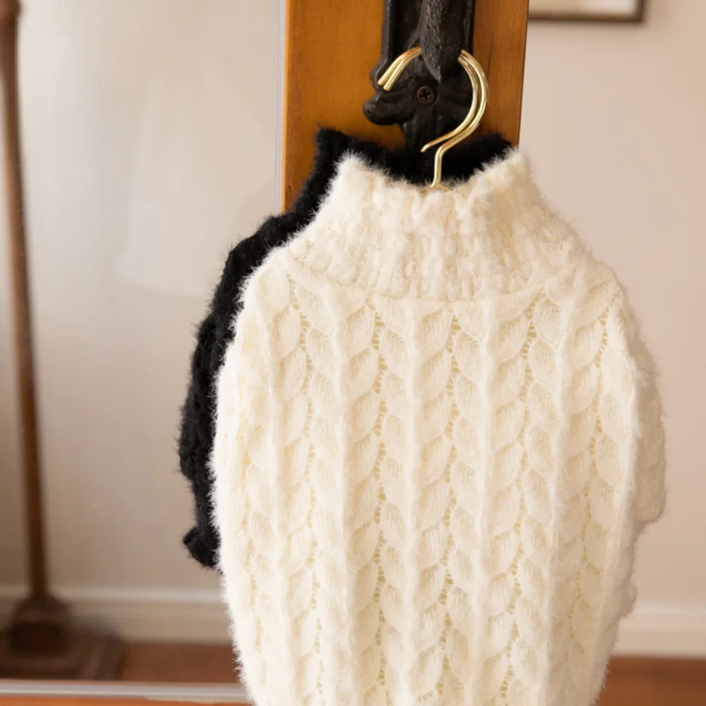 Suéter de felpa con manga de burbuja para mascotas, ropa interior de encaje, abrigo de oso de peluche para perros, gatos, Otoño e Invierno - imagen 2