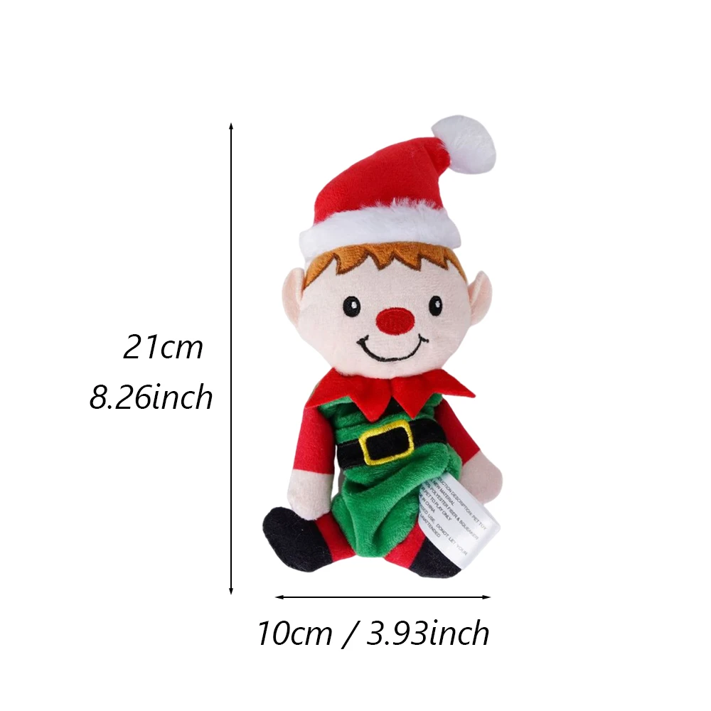 Muñeco de peluche navideño para perros pequeños, medianos y grandes, juguetes para masticar para mascotas con sonido chirriante, suministros para perros, accesorios - imagen 2