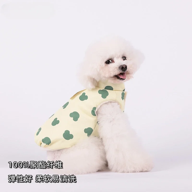 Ropa para perros con estampado de oso de peluche para otoño e invierno, chaleco grueso y cálido a prueba de viento, Parkas para perros - imagen 2