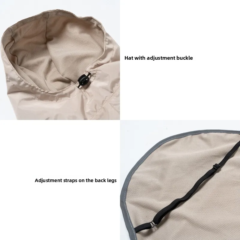 Chaqueta impermeable para mascotas, Sudadera con capucha, reflectante, transpirable, para exteriores, cómoda, impermeable a prueba de viento para perros grandes, accesorios para productos para mascotas - imagen 4