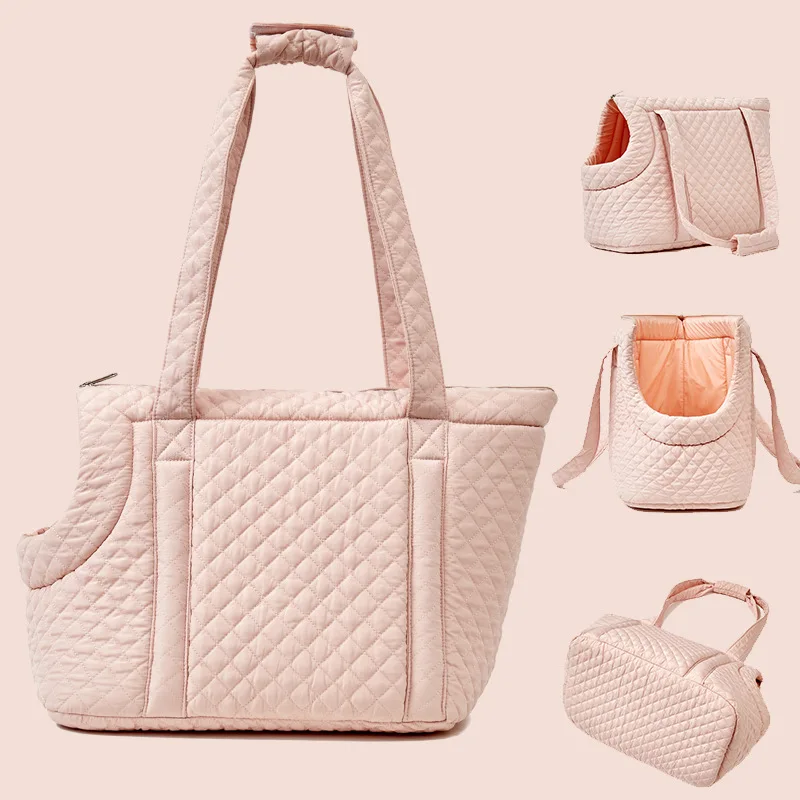 Bolso de mano a la moda para perros y gatos, bolsas de transporte cálidas de felpa para mascotas, para perros pequeños, gatos, Chihuahua, Sphynx, gatito, suministros de invierno para mascotas al aire libre - imagen 4