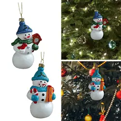 Adorno navideño colgante de muñeco de nieve para interior