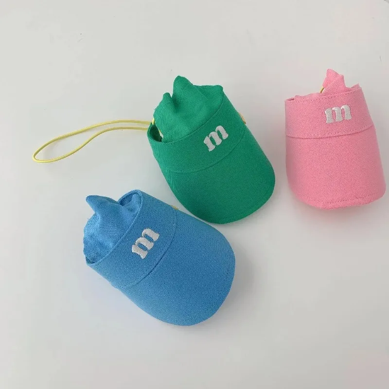 Gorra de béisbol para mascotas, Bordado de letras, sombrero para el sol para mascotas, protector solar de verano, cubierta para cabeza de perro, sombrero transpirable ajustable de peluche, accesorios para mascotas - imagen 2