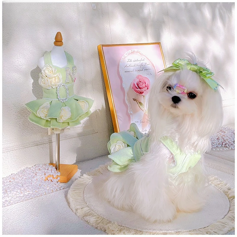 Vestido tutú de Lana para perros pequeños – Ideal para Maltese y Yorkie - imagen 2