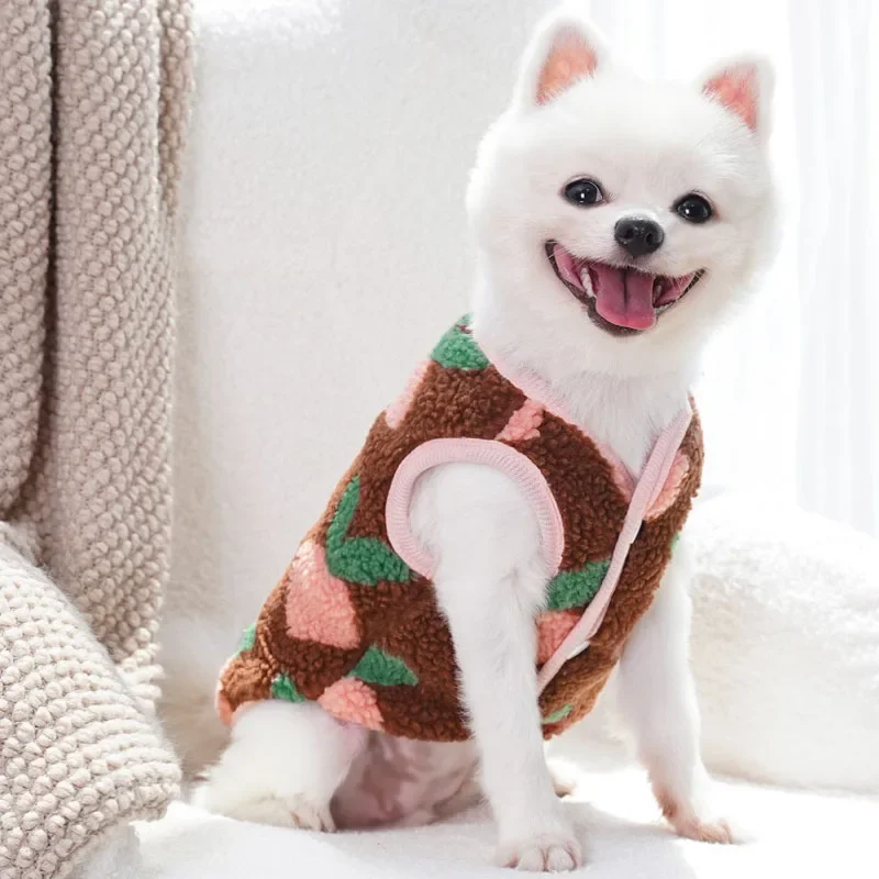 Abrigo de lana sin mangas para perros pequeños, chaqueta cálida de zanahoria, chaleco de invierno para perros, ropa para mascotas, trajes para cachorros, Bulldog - imagen 3