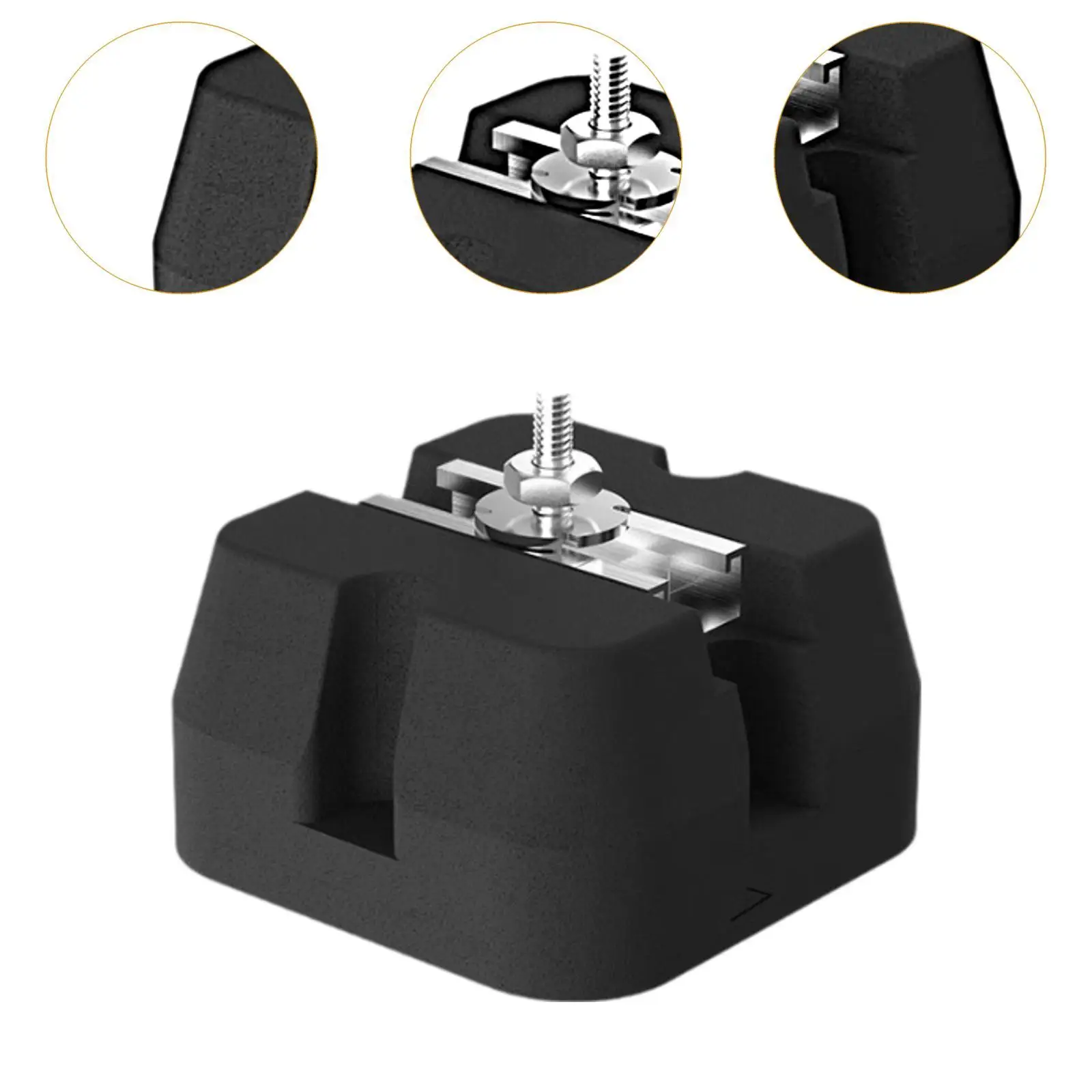 4x Air Conditioning Anti Vibration Pad Rubber Damper Practical Sturdy Anti Slip Shock Pads for Air Conditioner Replace Parts