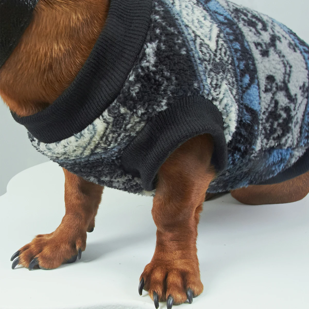 Suéter bohemio cálido para perros pequeños y medianos, abrigo suave de manga corta de invierno para perros tejón, disfraz de vacaciones para perros salchicha - imagen 4