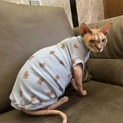 Jersey sin manga para gato Sphynx y Devon Rex – Algodón suave verano