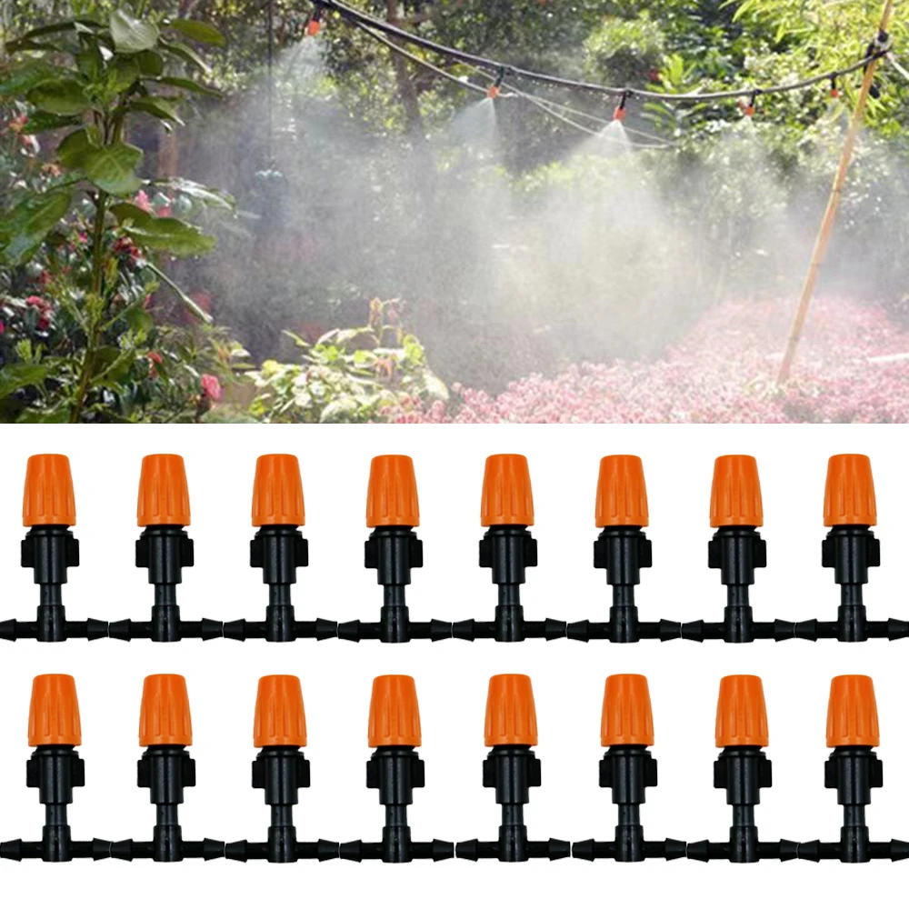 Pulverizador de gotero de nebulización con boquilla de 20 piezas, sistema de riego por goteo Micro automático, aspersor atomizador ajustable, herramientas de agua para agricultura