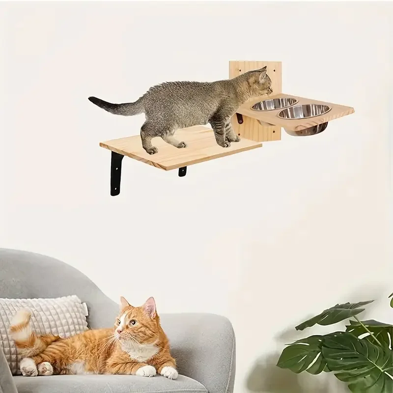Puente para gatos montado en la pared, casa de árbol para gatos, hamaca, escalera de Sisal para gatos, poste rascador, marco de escalada para gatos, muebles, juguete para gatos - imagen 5